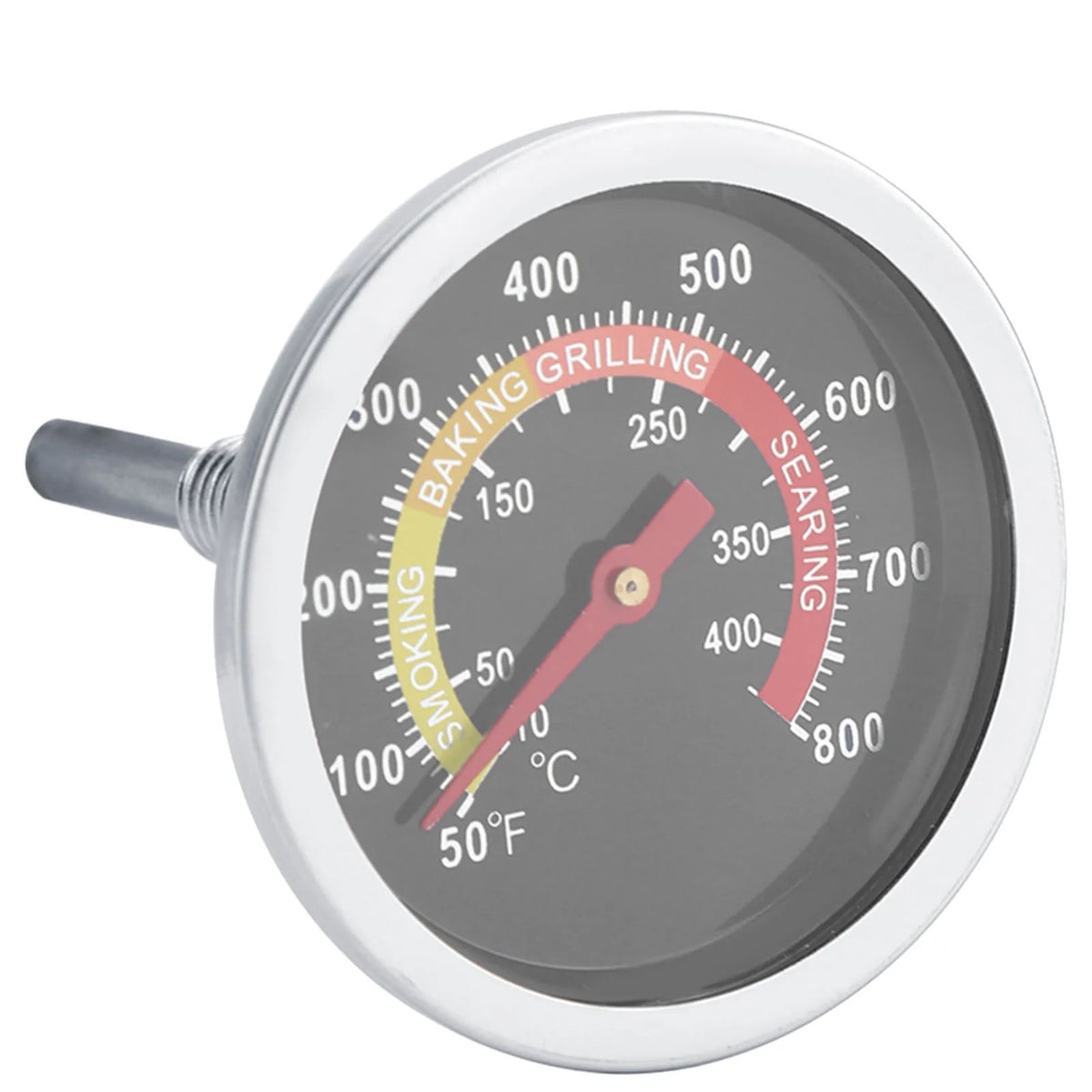 TOPINCN BBQ Thermometer Gauge, Stainless Steel, M10 Thread, 50-800°F