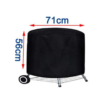 210D Round BBQ Cover, Waterproof Fabric Grill Cover, 5 Sizes - 71x56cm