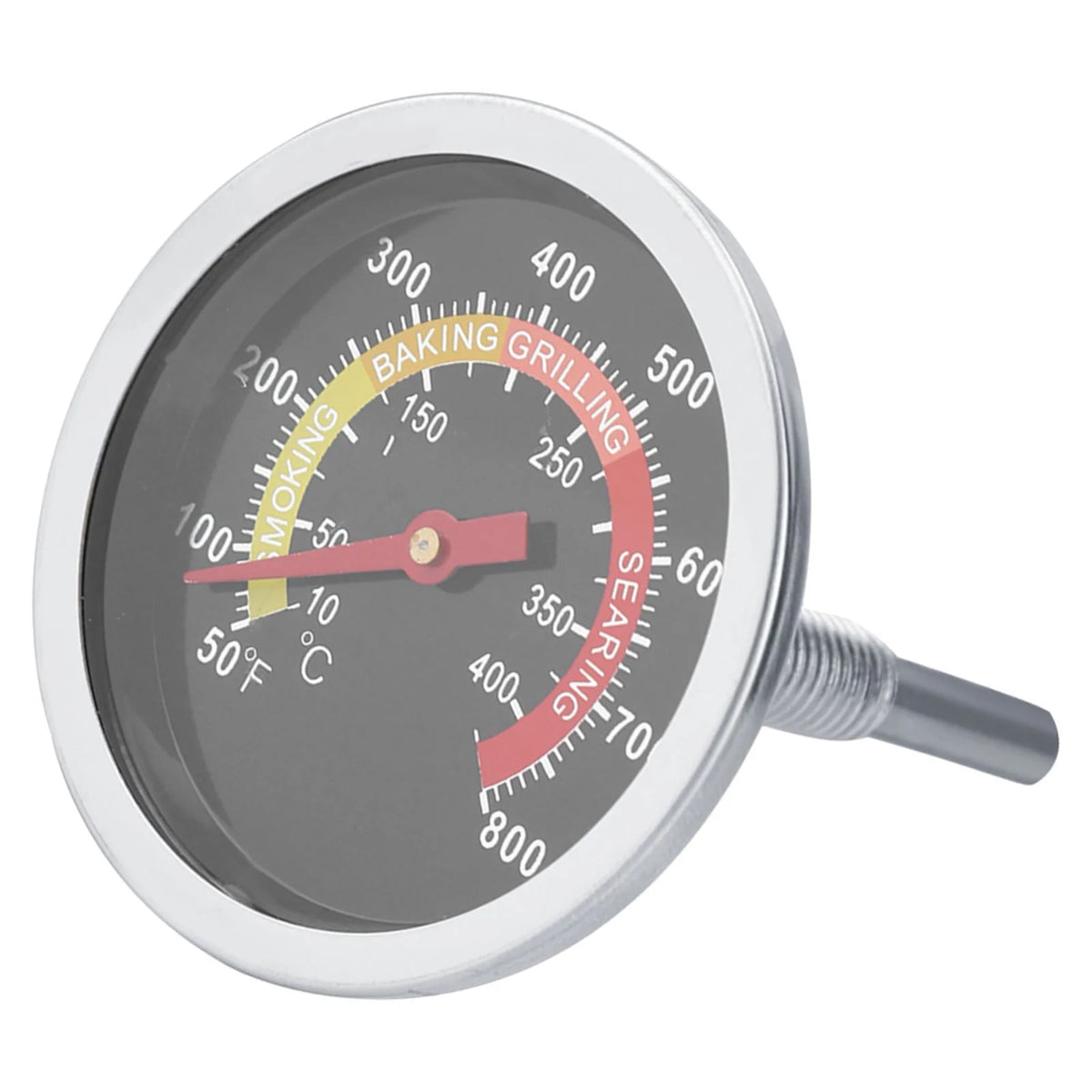 TOPINCN BBQ Thermometer Gauge, Stainless Steel, M10 Thread, 50-800°F