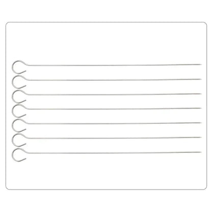 Stainless Steel BBQ Skewers, 10 Piece Set, 30cm to 38cm, Round or Flat