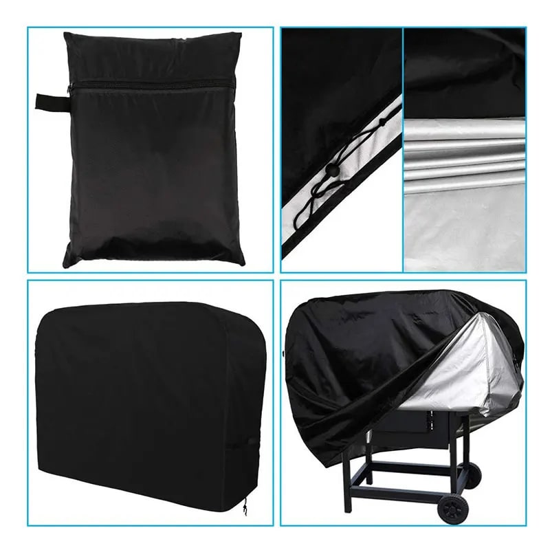 420D Oxford Fabric BBQ Cover with PVC Coating, 7 Sizes