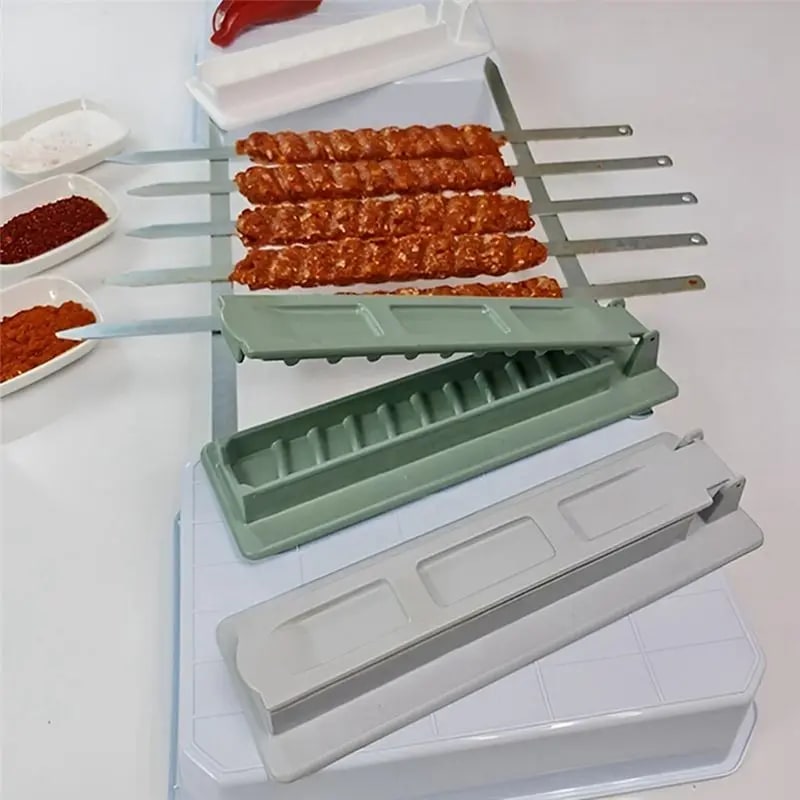 Kebab Maker Press, 2-Piece Reusable ABS Skewer Mould, 29.5cm