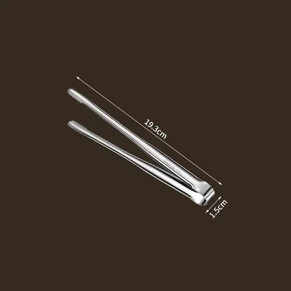 Stainless Steel BBQ Tongs, 304 Food Grade Barbecue Clip, 3 Sizes - Small