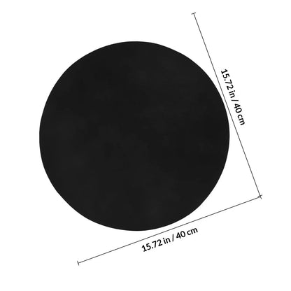 Round Non-Stick BBQ Grill Mats, Reusable Plastic Cooking Pads, 40cm, Pack of 2