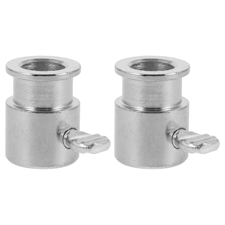 2-Piece Rotisserie Grill Fork Bolt Sleeves, Chrome-Plated Iron, Silver