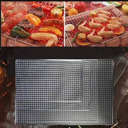 Stainless Steel BBQ Grill Mesh Mat, Non-Stick Barbecue Grilling Basket, 40 x 25cm or 45 x 30cm