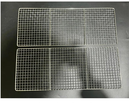 Stainless Steel BBQ Grill Mesh Mat, Non-Stick Barbecue Grilling Basket, 40 x 25cm or 45 x 30cm