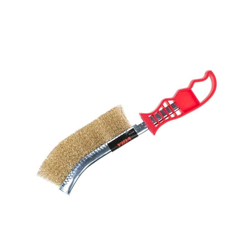 Handheld Stainless Steel Wire Brush 235mm for Rust Removal and BBQ Cleaning