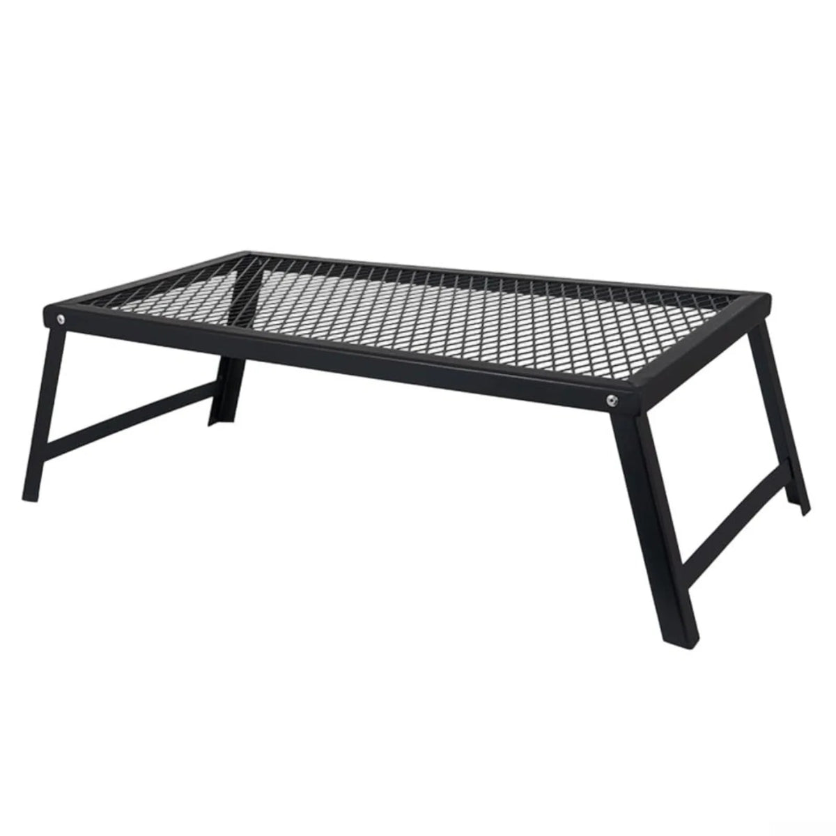 Folding Camping BBQ Grill Cooking Rack, Portable Metal Barbecue Stand 55 x 30 x 16cm