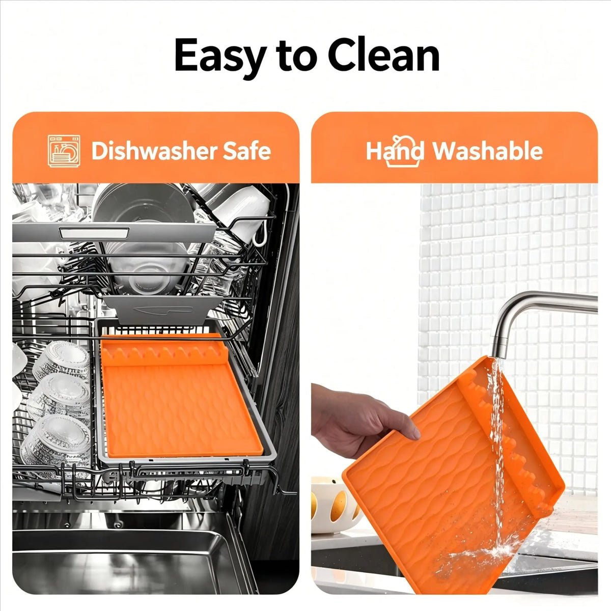 Silicone BBQ Mat with Drain Tray, Non-Slip Heat-Resistant Utensil Holder