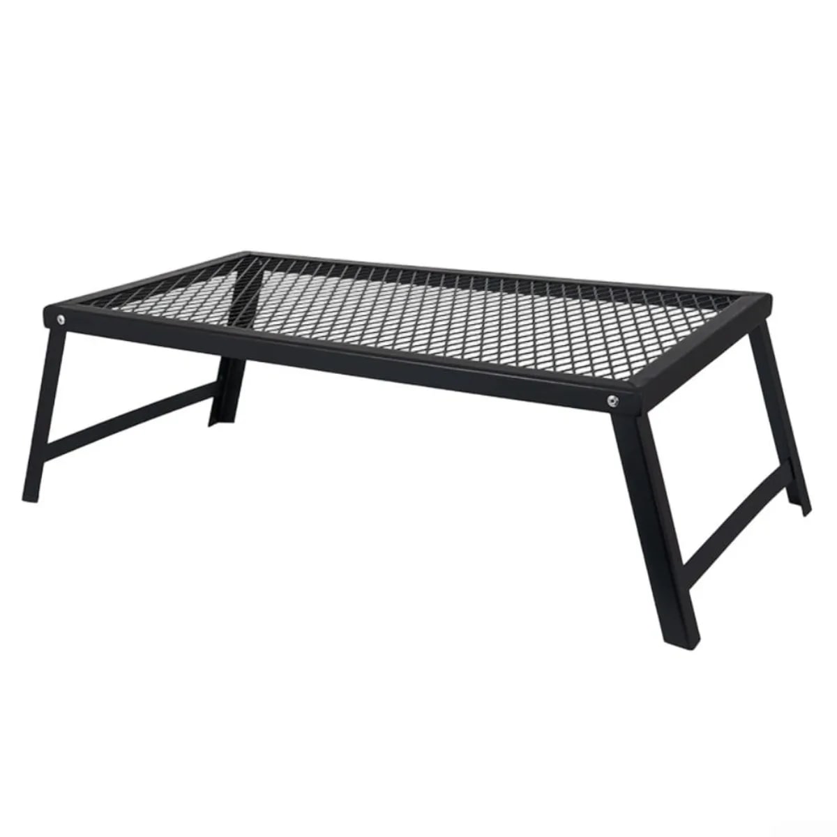 Folding Camping BBQ Grill Cooking Rack, Portable Metal Barbecue Stand 55 x 30 x 16cm