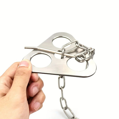 Steel Portable Tripod Hanging Rack with Chains and Grill Hook