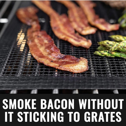 Non-Stick BBQ Grill Mesh Mat, Reusable Barbecue Cooking Sheet