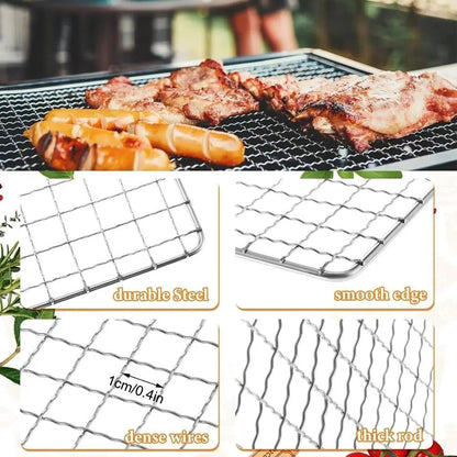 Stainless Steel Grill Rack Grid for BBQ, 40 x 25 or 40 x 30 cm