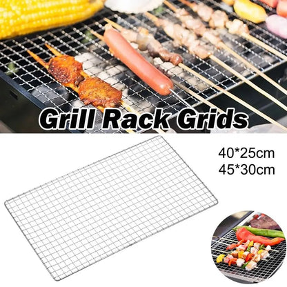 Stainless Steel Grill Rack Grid for BBQ, 40 x 25 or 40 x 30 cm