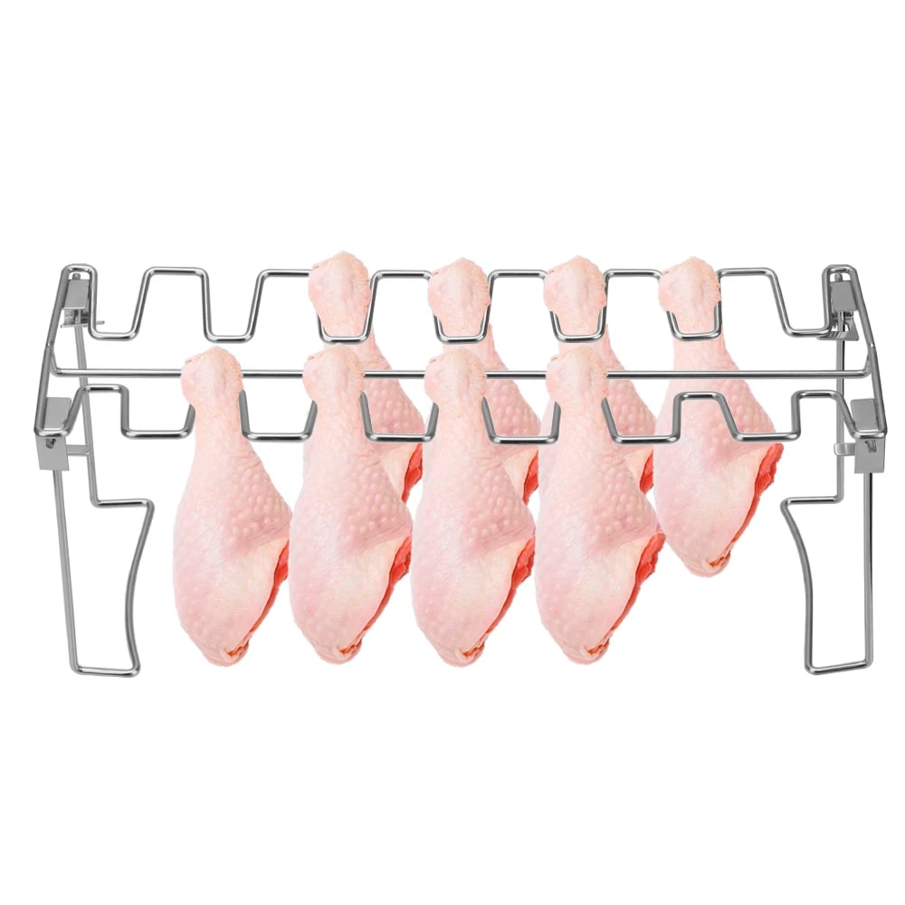 NICEYARD Stainless Steel BBQ Chicken Leg and Rib Roast Rack 34.8cm