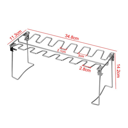 NICEYARD Stainless Steel BBQ Chicken Leg and Rib Roast Rack 34.8cm