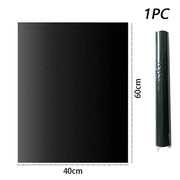 Black Glass Fibre BBQ Grill Mat, Non-Stick Reusable Cooking Sheet, 33 x 40cm to 40 x 60cm