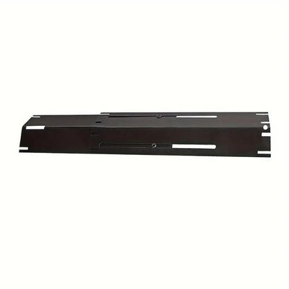 Adjustable Steel BBQ Heat Plate Shield Pair, Flame Tamer Burner Covers, Silver or Black - Black