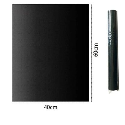 Black Glass Fibre BBQ Grill Mat, Non-Stick Reusable Cooking Sheet, 33 x 40cm to 40 x 60cm