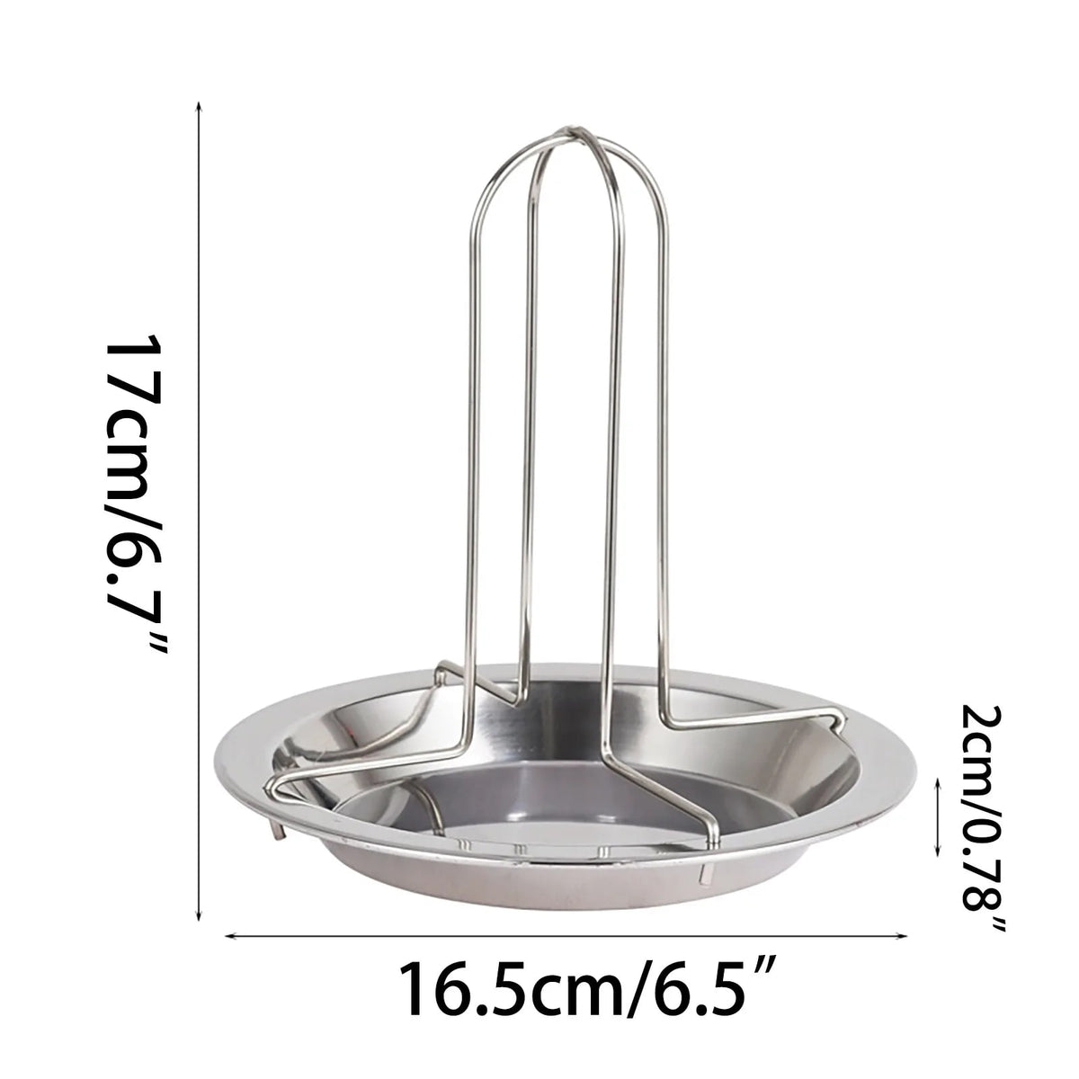 Carbon Steel BBQ Chicken Roasting Rack and Grill Plate 17 x 19cm