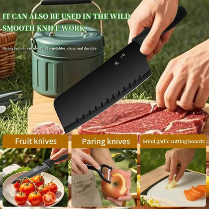 Portable 10-Piece Metal BBQ and Outdoor Cooking Tool Set with Carry Case