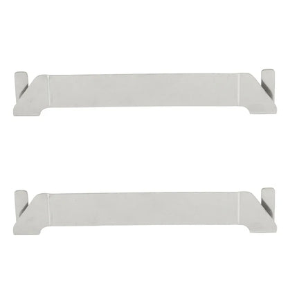 Stainless Steel Griddle Spatula Holders, 2-Piece Silver BBQ Tool Rack, 15 x 2.5 x 1cm