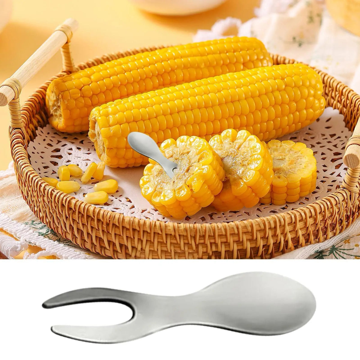 Stainless Steel Corn on the Cob Holders for BBQ Serving