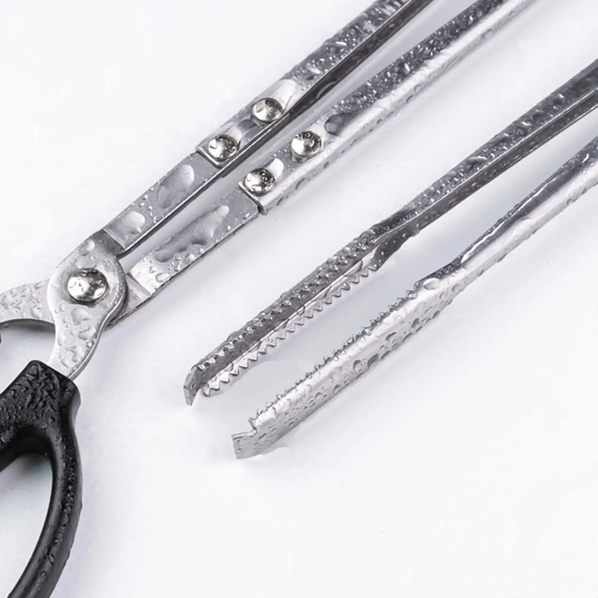 Charcoal BBQ Tongs, Metal Heat-Resistant Pick-Up Tool, 36cm or 41cm