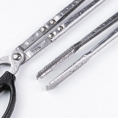 Charcoal BBQ Tongs, Metal Heat-Resistant Pick-Up Tool, 36cm or 41cm