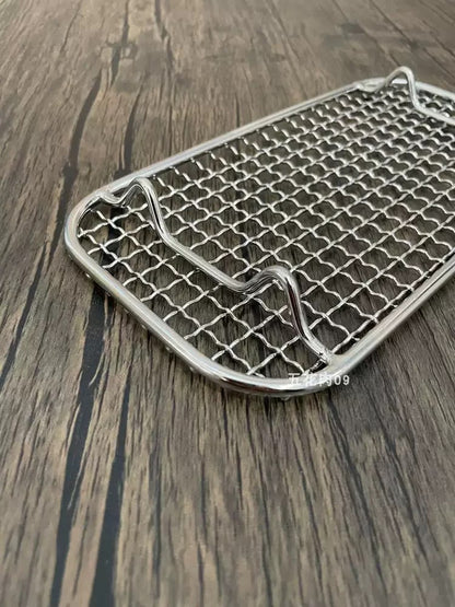 304 Stainless Steel BBQ Grill Mesh Rack with Feet, 3 Sizes