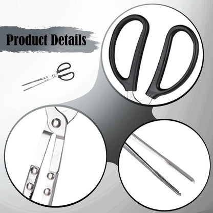Charcoal BBQ Tongs, Metal Heat-Resistant Pick-Up Tool, 36cm or 41cm