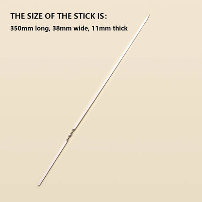 20 Metal Flat Barbecue Skewers, 350mm Silver Grilling Kebab Sticks