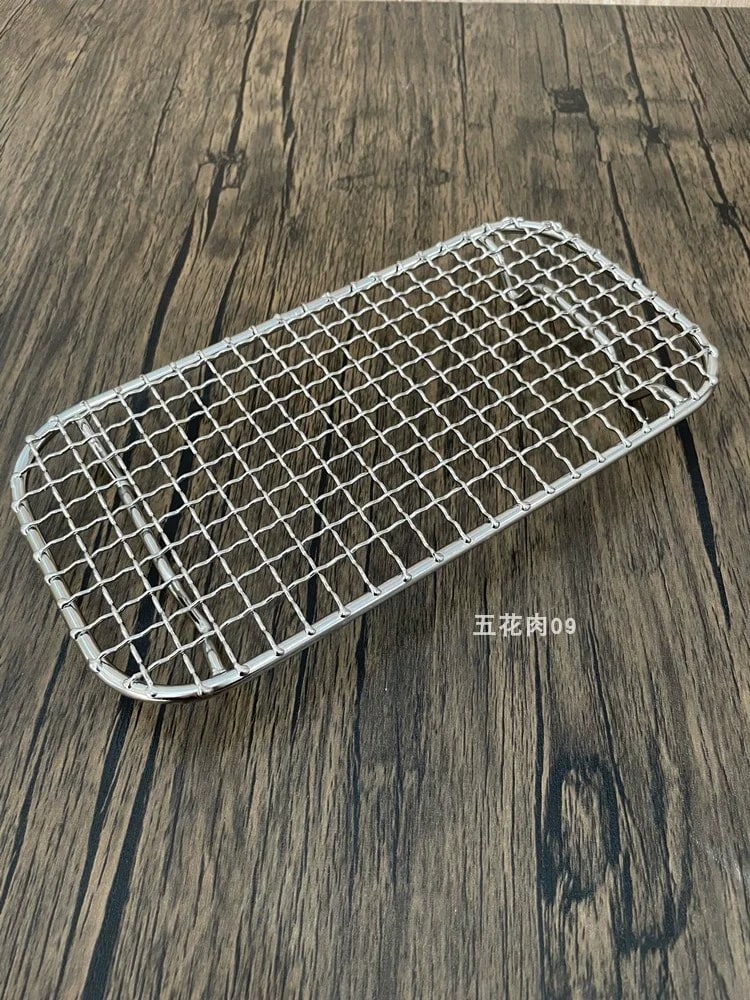304 Stainless Steel BBQ Grill Mesh Rack with Feet, 3 Sizes