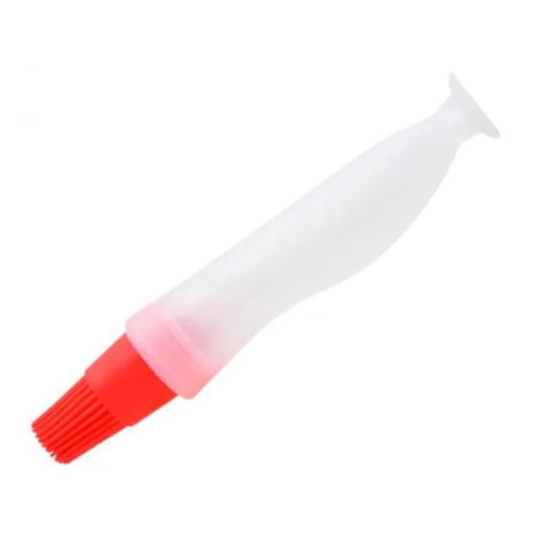 YXMOULD BBQ Basting Brush with Oil Bottle, PEVA Plastic, 17.5cm, Red Blue Green or Orange - Red