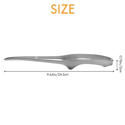 Stainless Steel BBQ Tongs, 24.5cm Self-Standing Grill and Serving Tongs