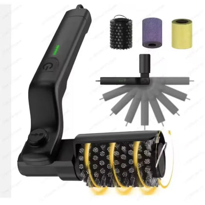Electric BBQ Grill Brush Cleaner, 2600mAh, Adjustable 300-400 RPM, Black