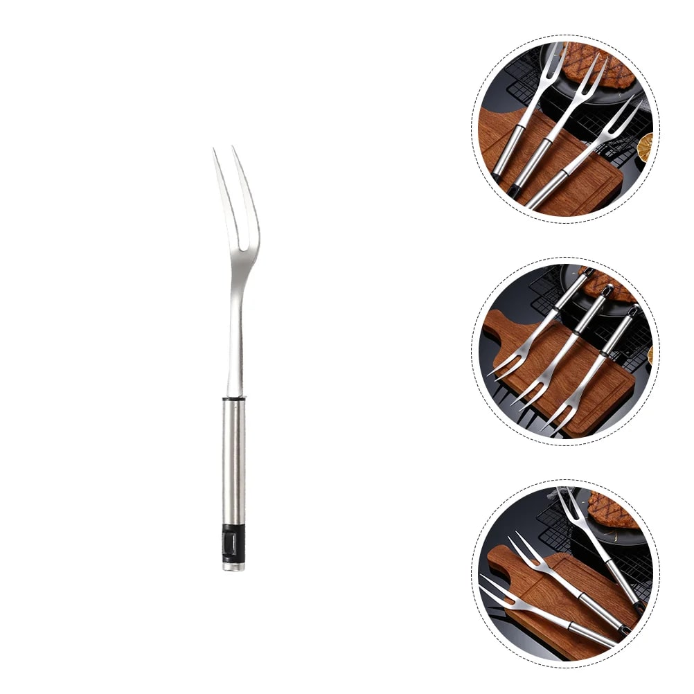 Two-Prong BBQ Meat Fork, Aluminium Alloy, 29.5cm Carving Fork