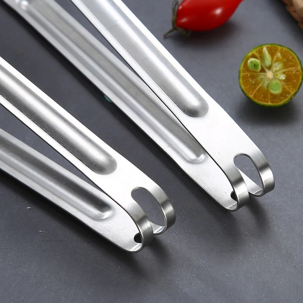 Stainless Steel BBQ Tongs, 20.5-45.5cm, Ridged Grip, 8-18 Inch Sizes