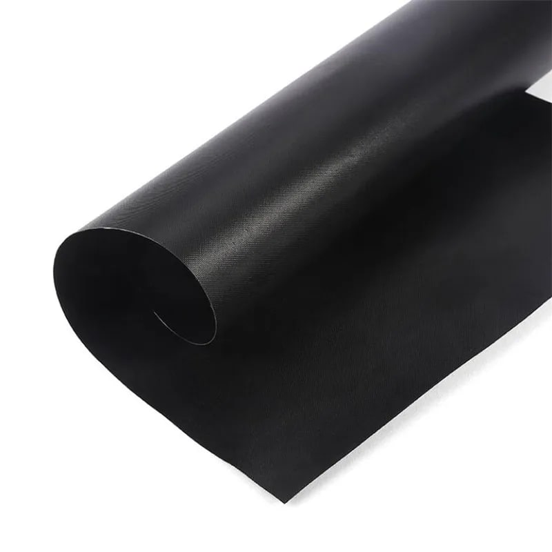 Reusable Non-Stick BBQ Grill Mat, Black Fabric Cooking and Baking Sheet, 33 x 40cm