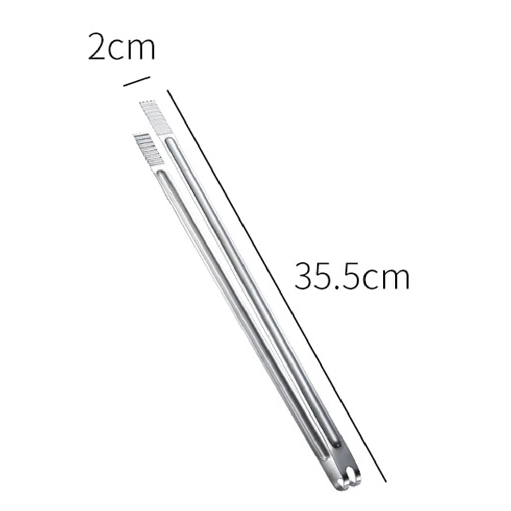 Stainless Steel BBQ Tongs, 20.5-45.5cm, Ridged Grip, 8-18 Inch Sizes - 14Inch