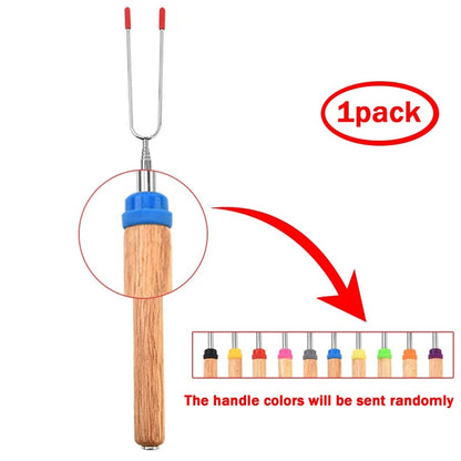 Marshmallow Roasting Forks, Extendable 304 Stainless Steel Campfire Skewers - Length31-81CM-1PCS