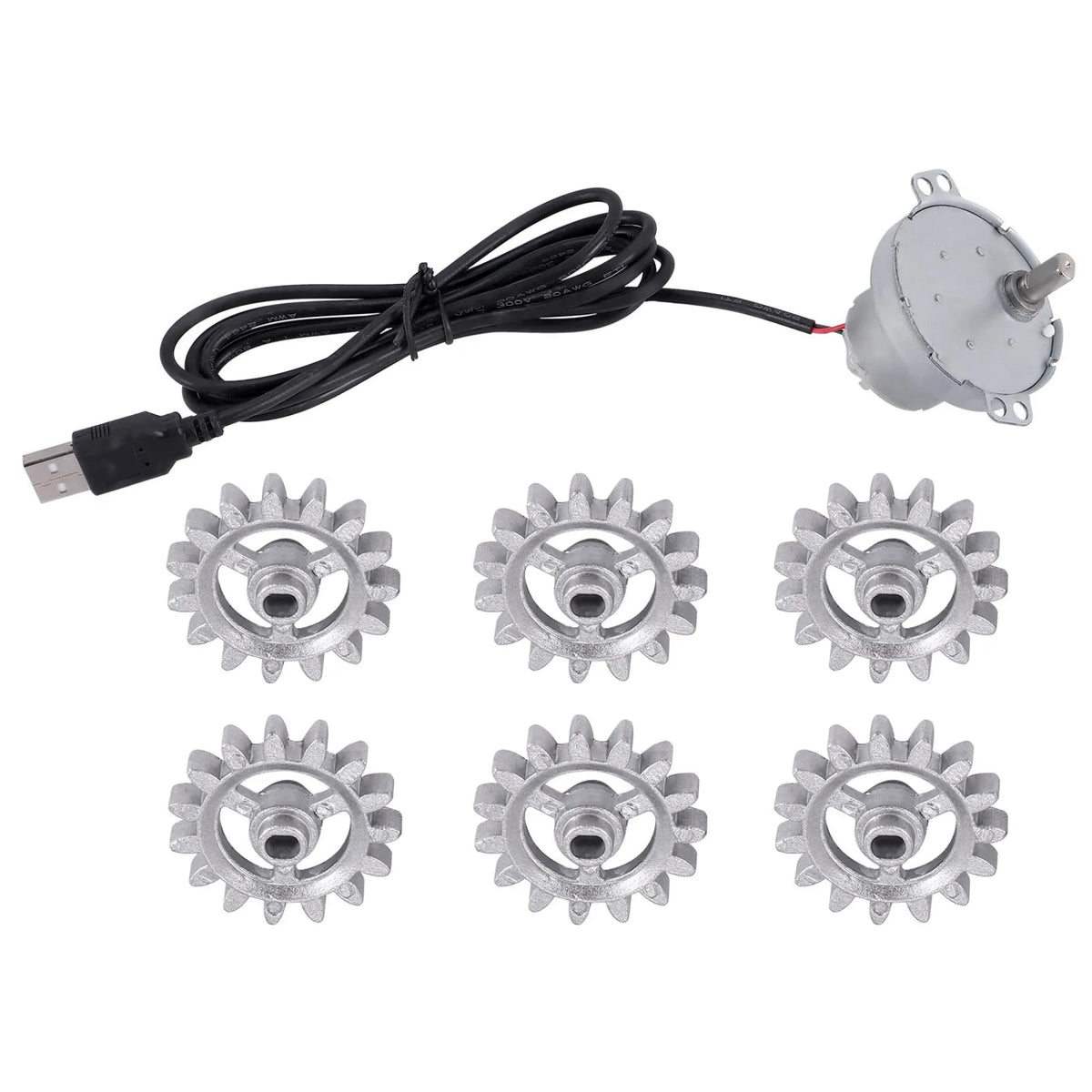 Automatic Rotisserie Grill Motor Tool Set with USB Cable and Metal Gears