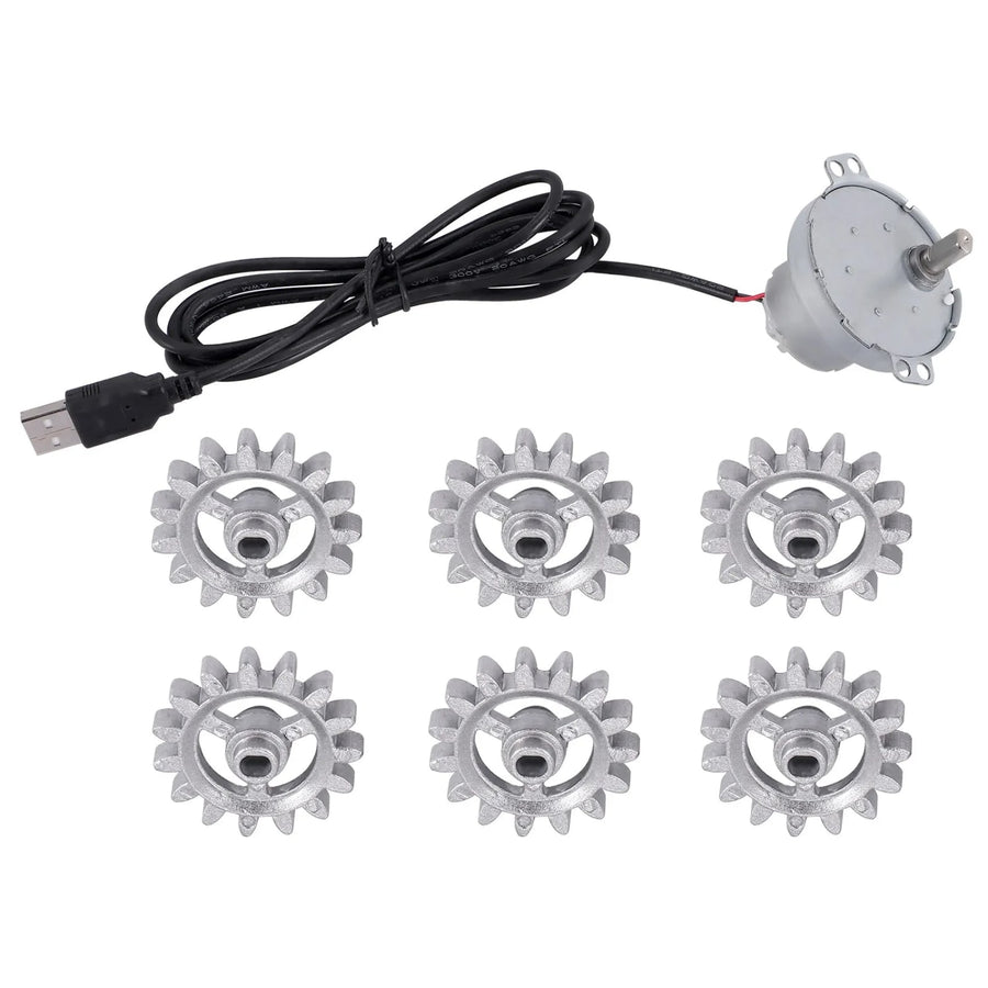 Automatic Rotisserie Grill Motor Tool Set with USB Cable and Metal Gears