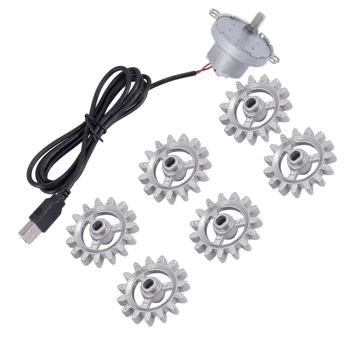 Automatic Rotisserie Grill Motor Tool Set with USB Cable and Metal Gears