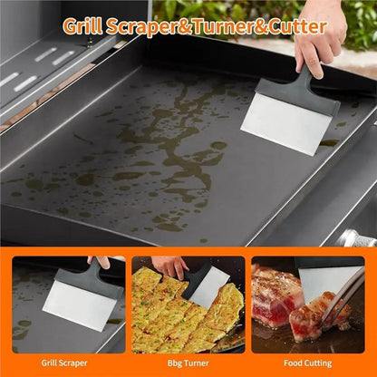 Griddle Cleaning Kit with Scraper, Grill Brush and Cleaning Blocks