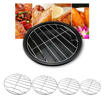 Round Metal BBQ Cooking Grate, Heat-Resistant Grill Grid, 20-28cm