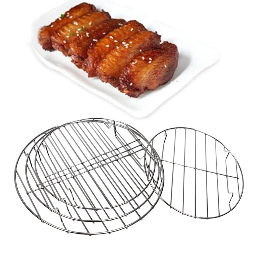 Round Metal BBQ Cooking Grate, Heat-Resistant Grill Grid, 20-28cm