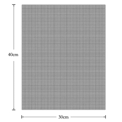 BalmyDays 3-Piece Non-Stick PTFE BBQ Grill Mesh Mats, 40 x 30cm, Black