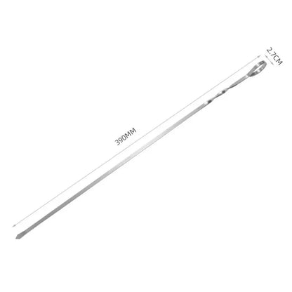Stainless Steel BBQ Skewers, 45cm Flat Grill Sticks with Storage Bag